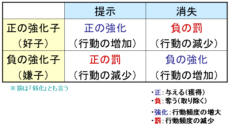 オペラント 条件付け 正 の 強化